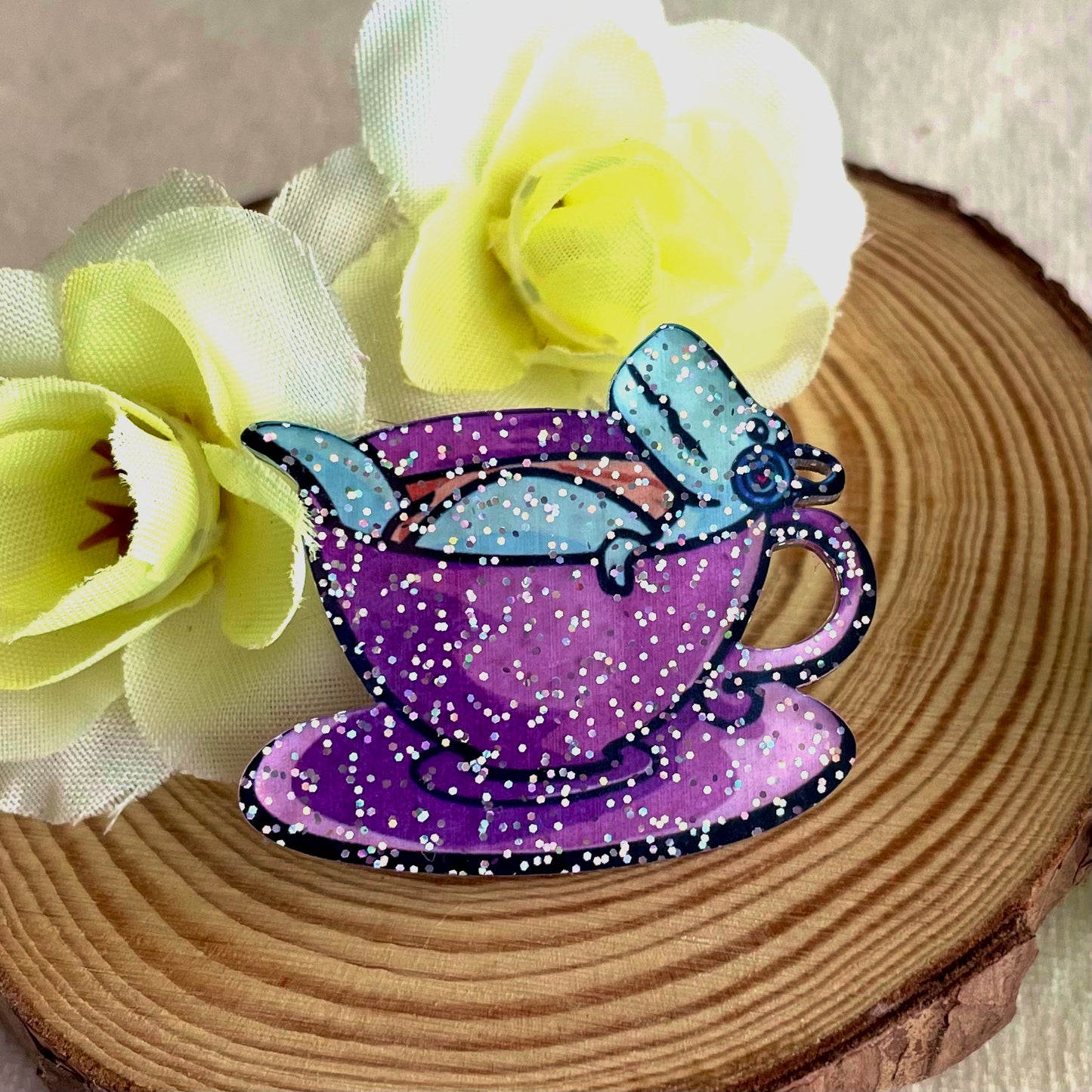 *NEW* Art Pin - Audiobook Tea-Rex
