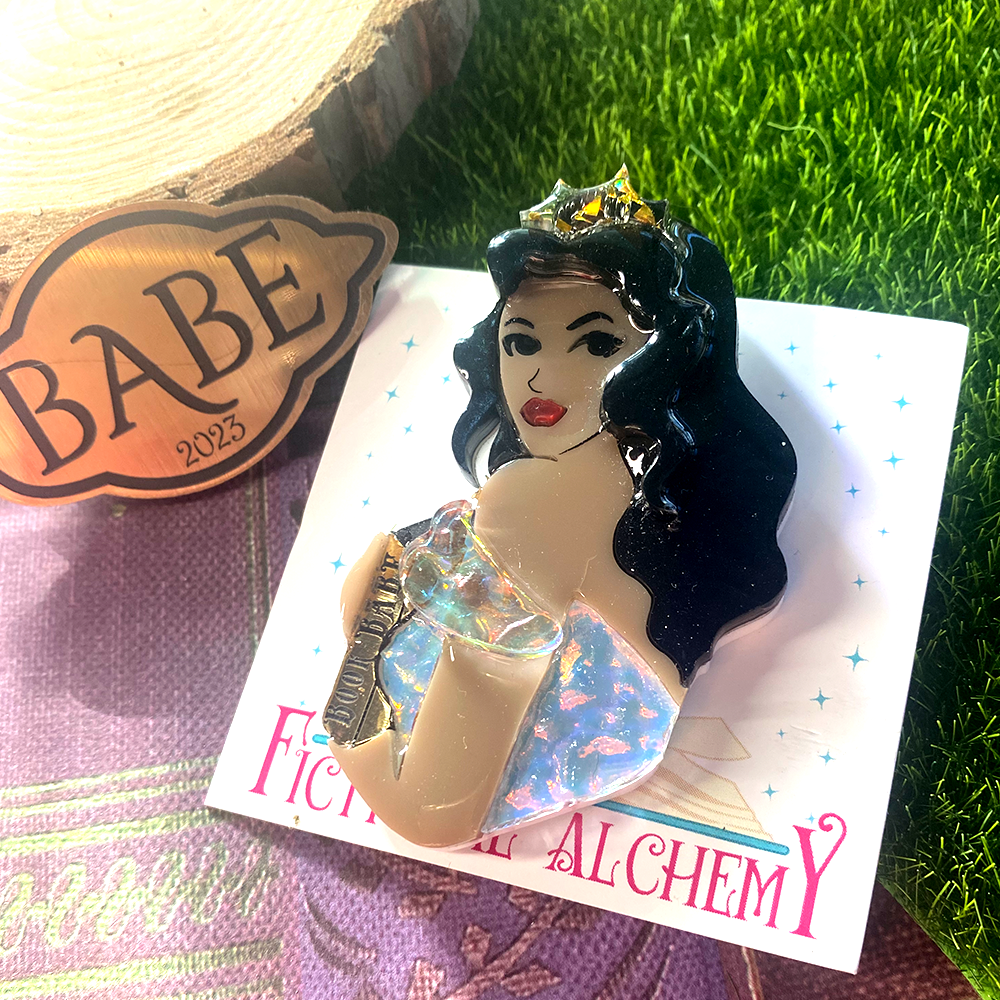 OOAK Book BABE Brooch