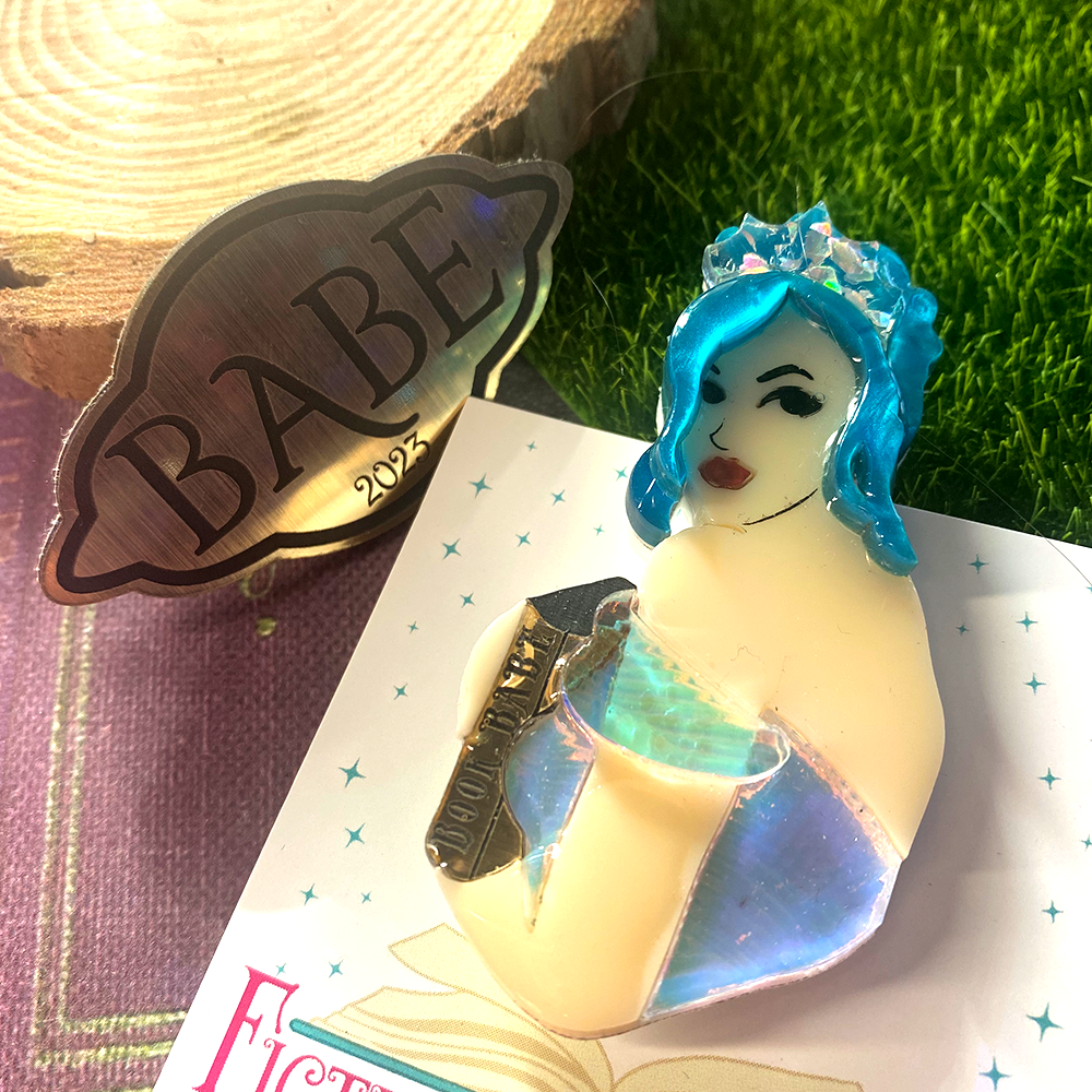OOAK Book BABE Brooch