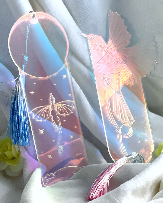 Parchment Lark Iridescent Acrylic Bookmark