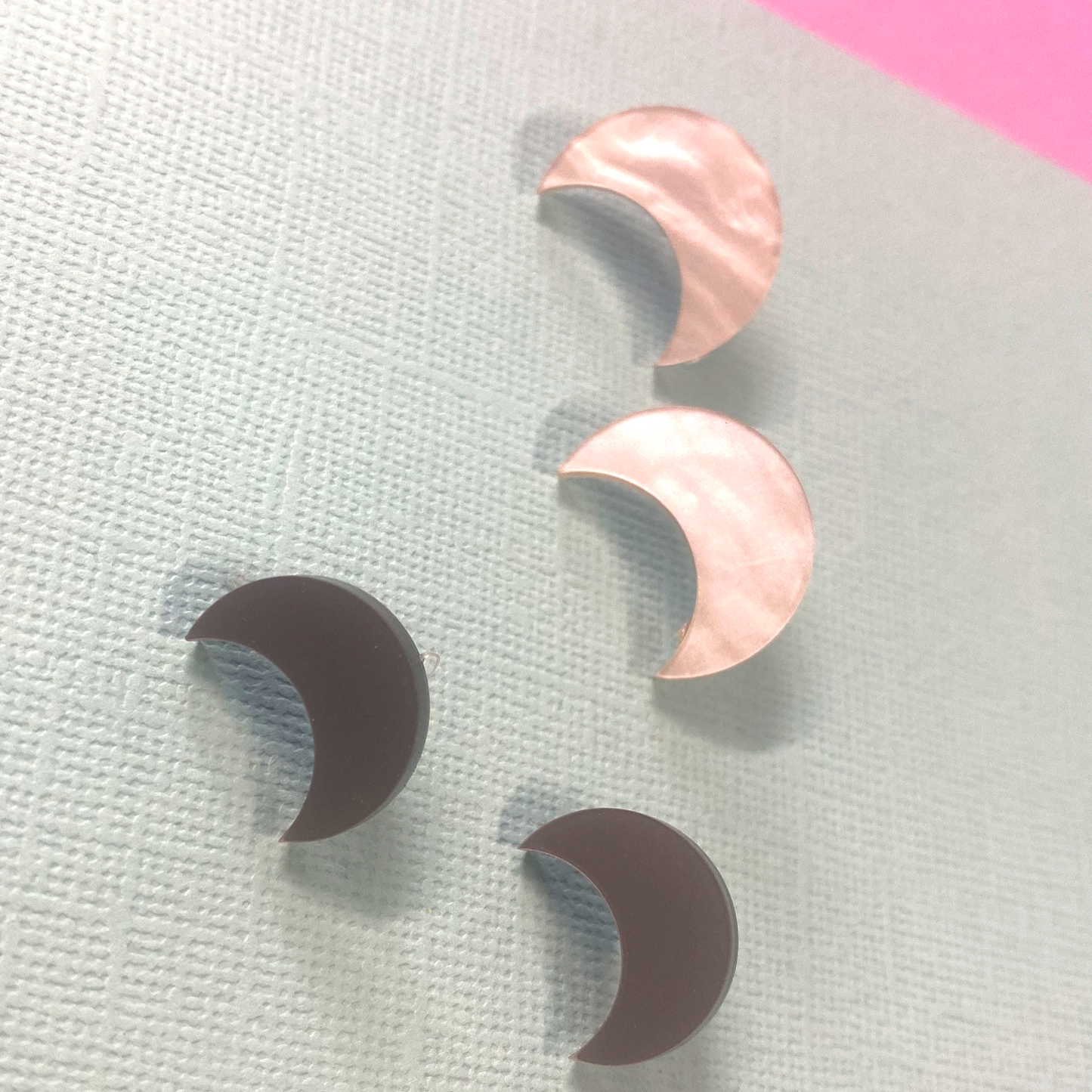 Crescent Moon Studs
