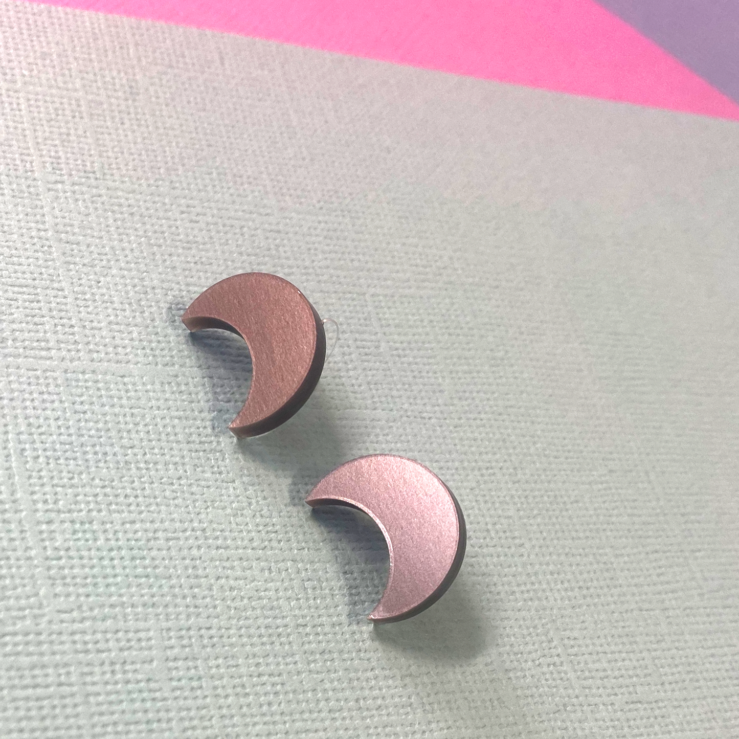 Crescent Moon Studs