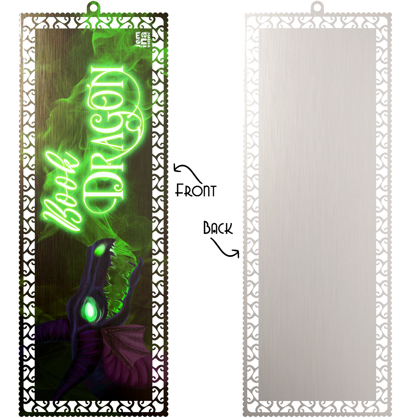 Book Dragon Art Bookmark