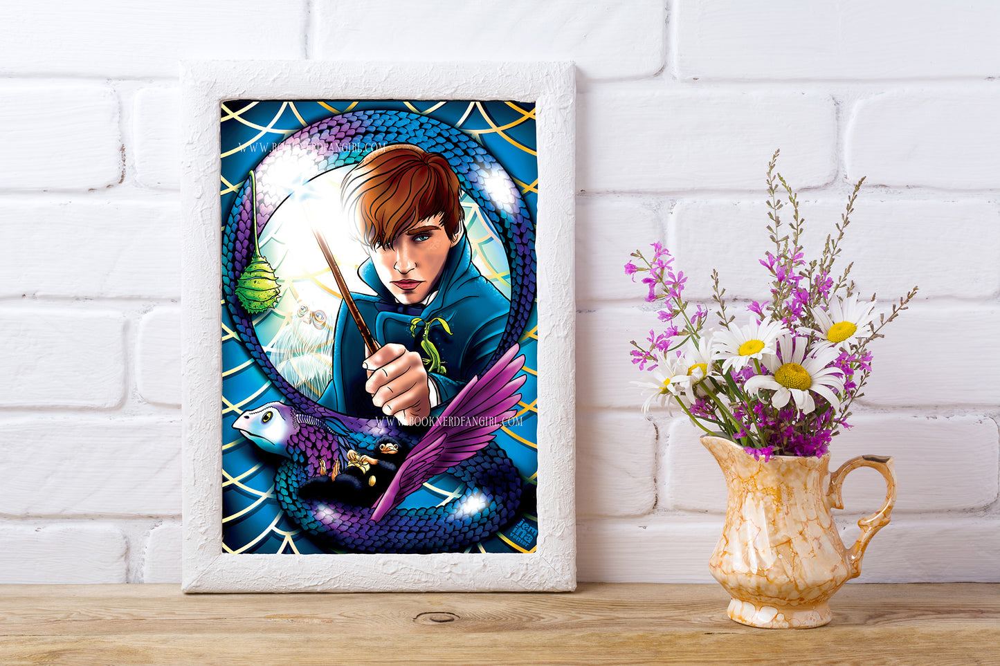Newt & His Fantastic Beasts Art Print