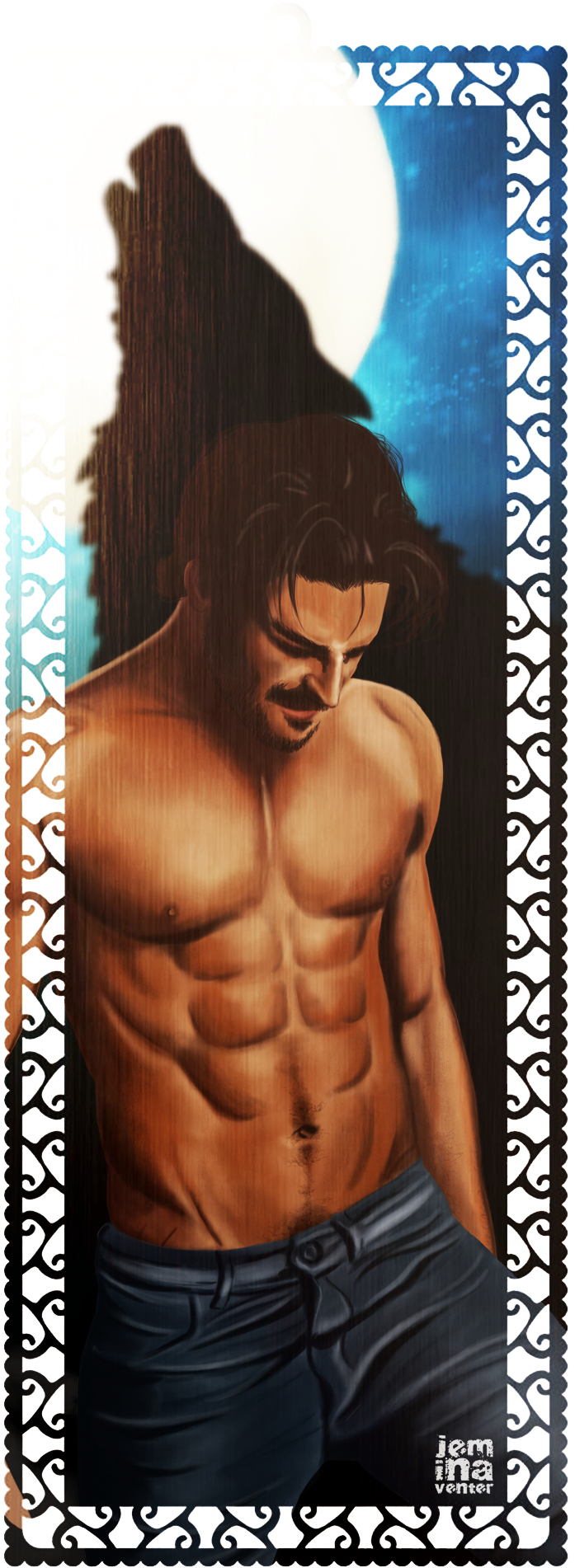 Wolf Shifter Art Bookmark