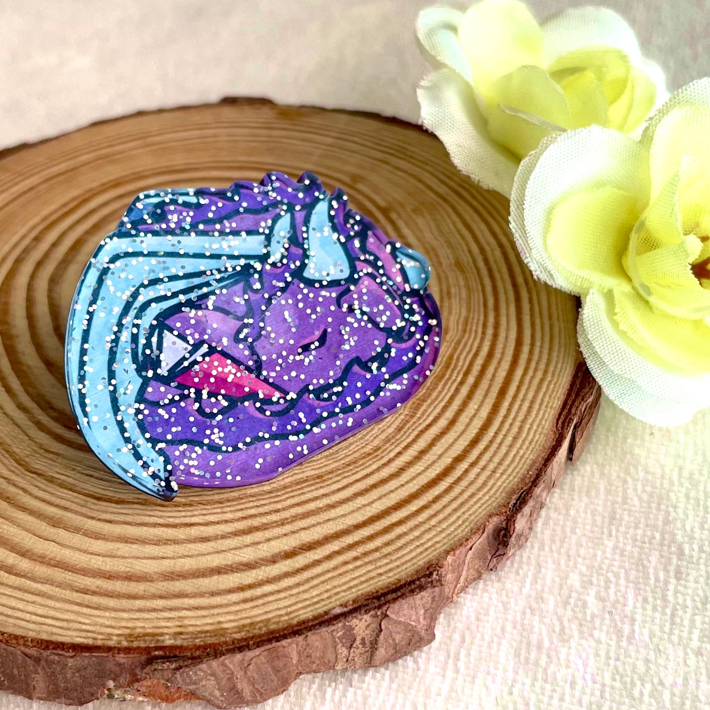 *NEW* Art Pin - Fell Asleep Reading Dragon