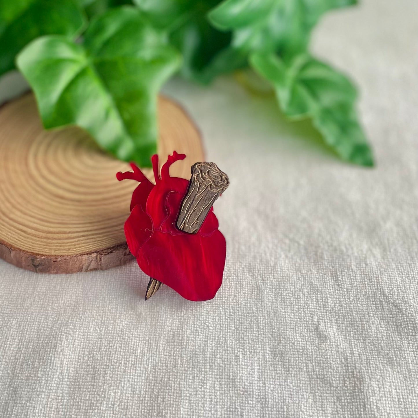 *NEW* Slayed Anatomical Heart Brooch
