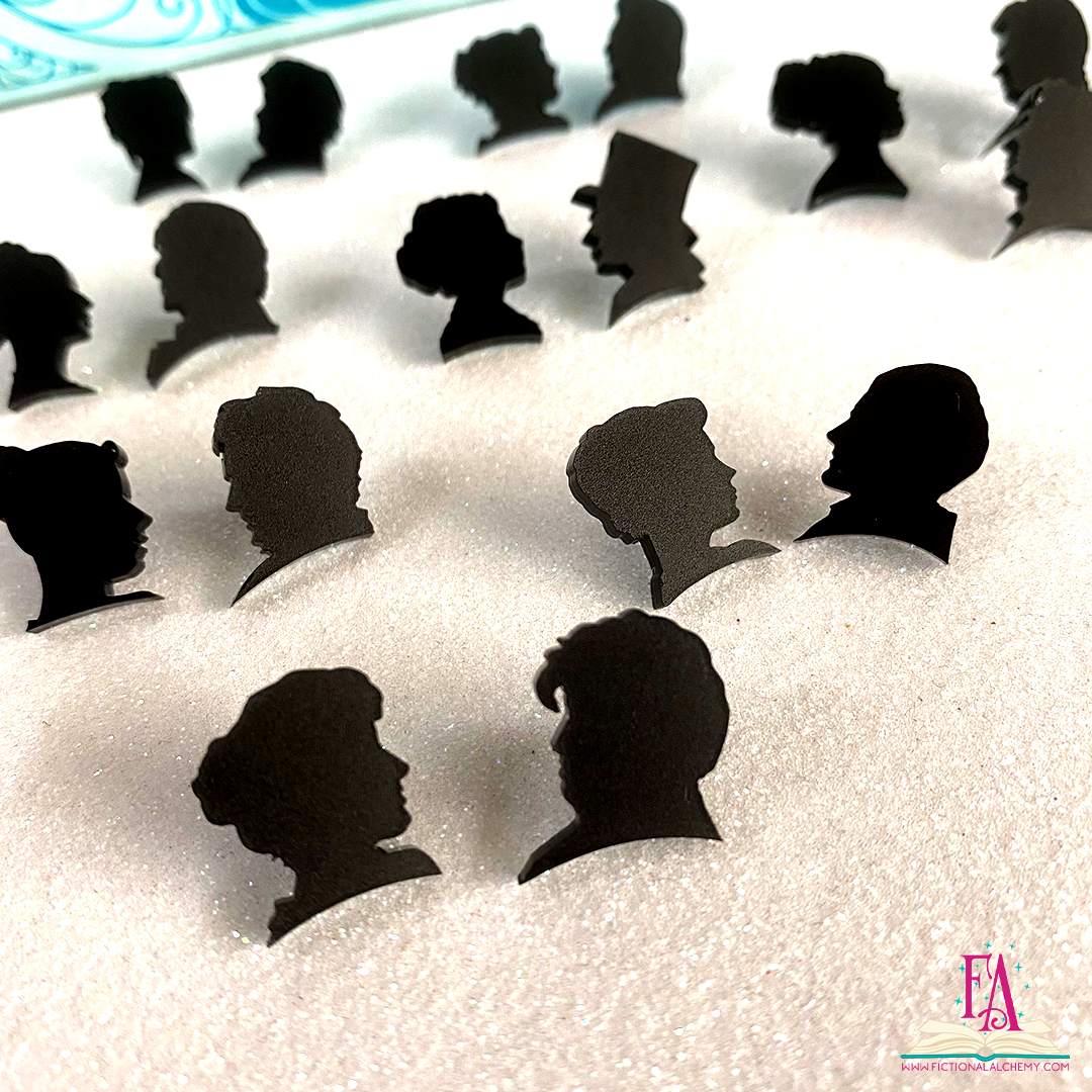 Jane Austen Silhouette Studs