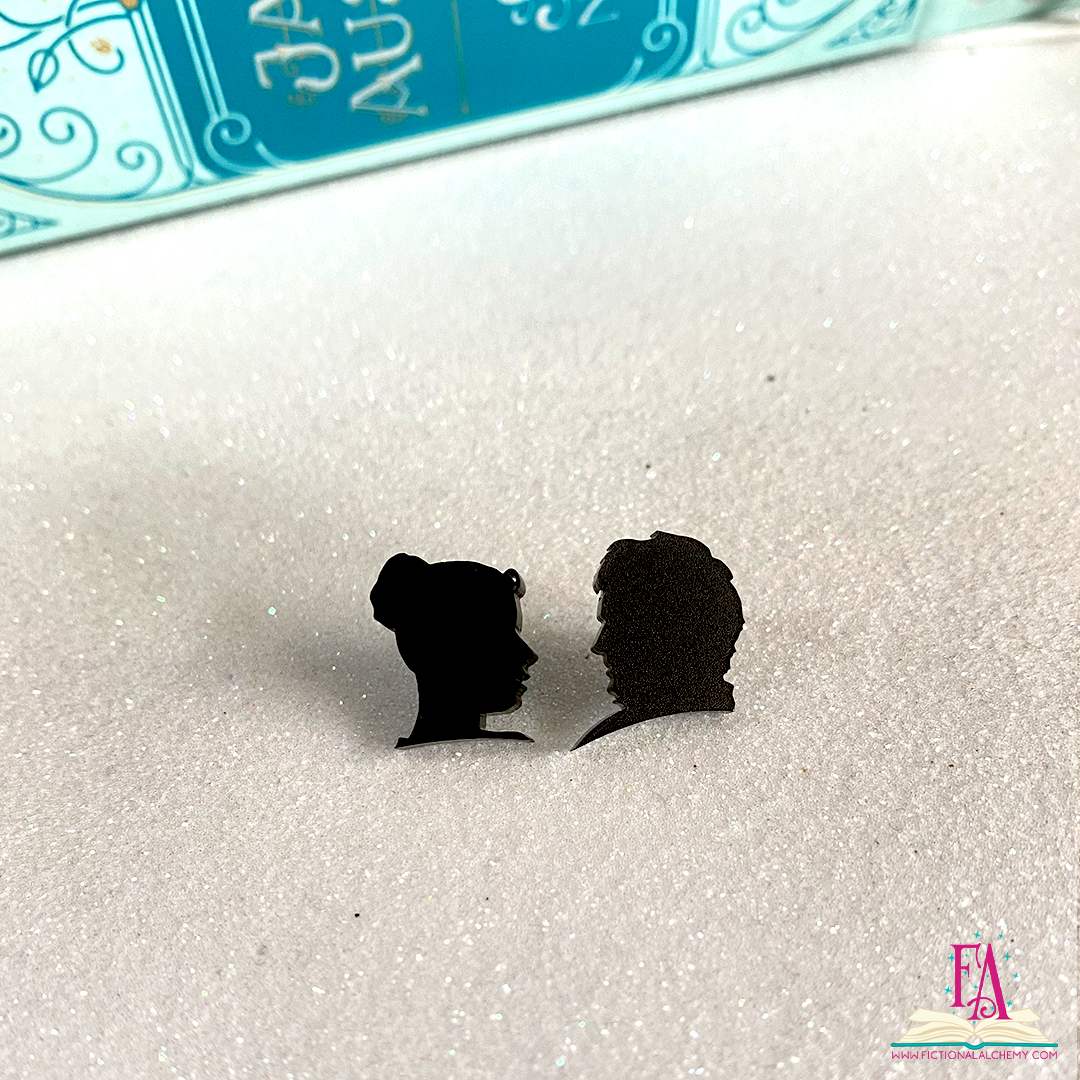 Jane Austen Silhouette Studs