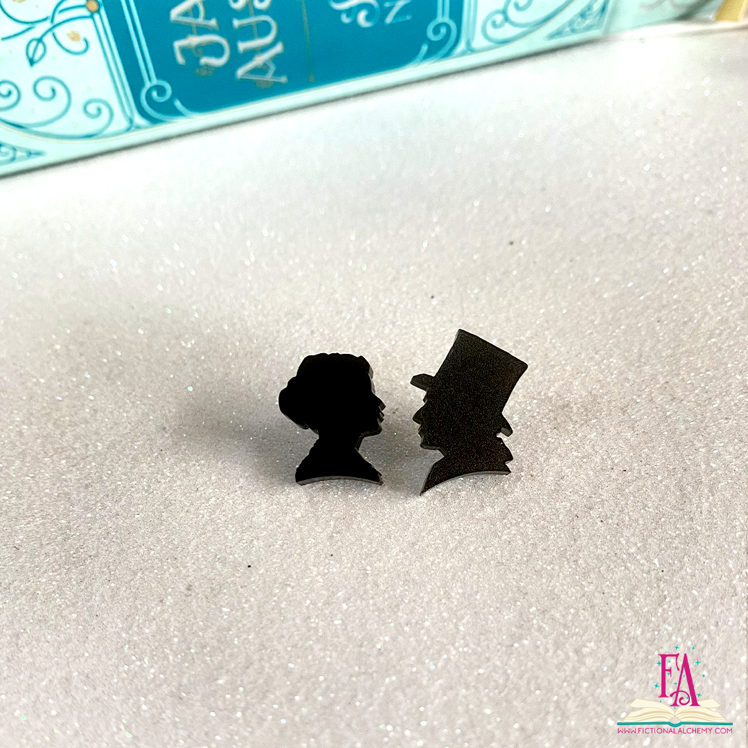 Jane Austen Silhouette Studs
