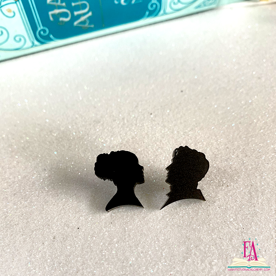 Jane Austen Silhouette Studs