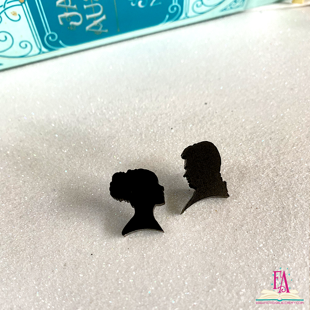 Jane Austen Silhouette Studs