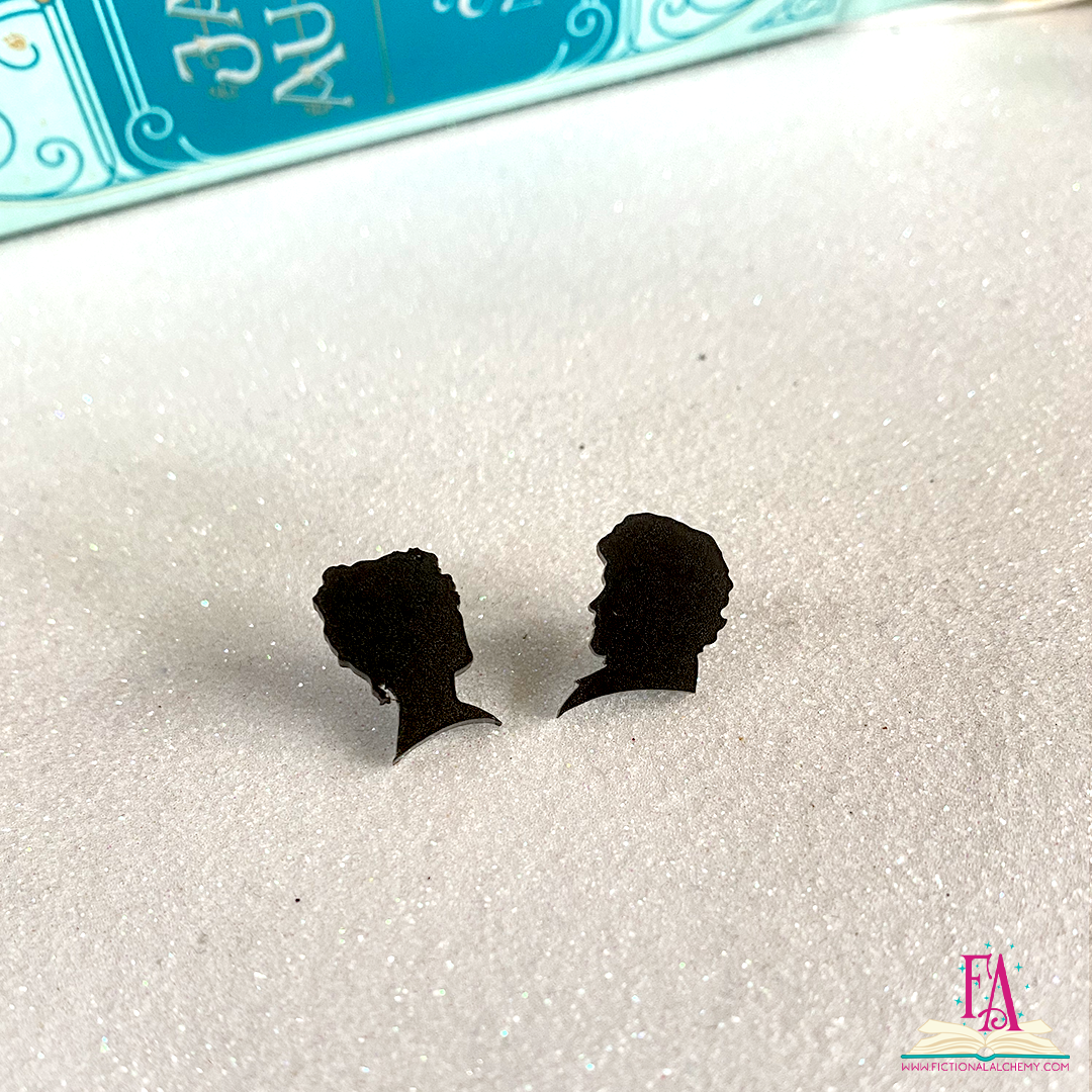Jane Austen Silhouette Studs