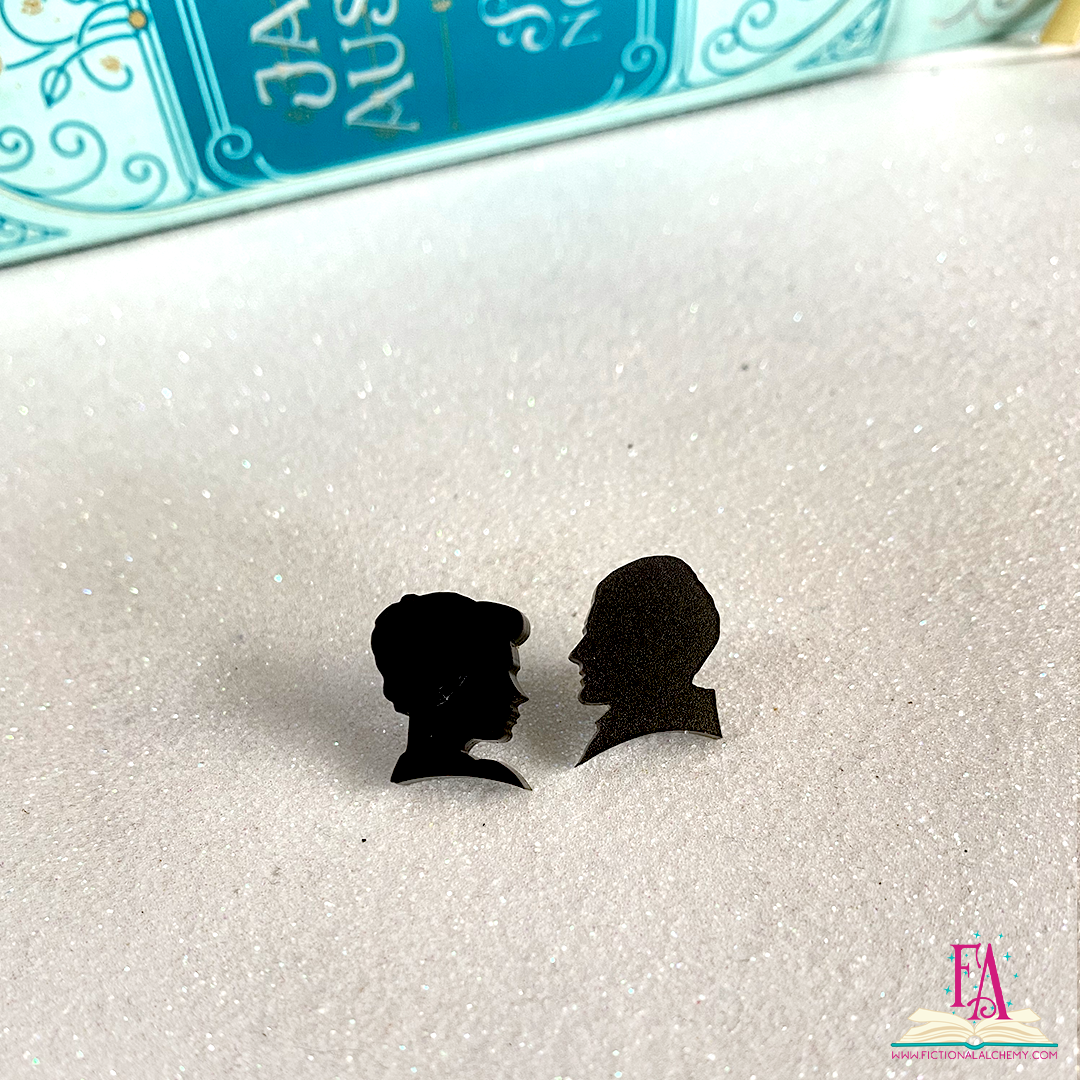Jane Austen Silhouette Studs