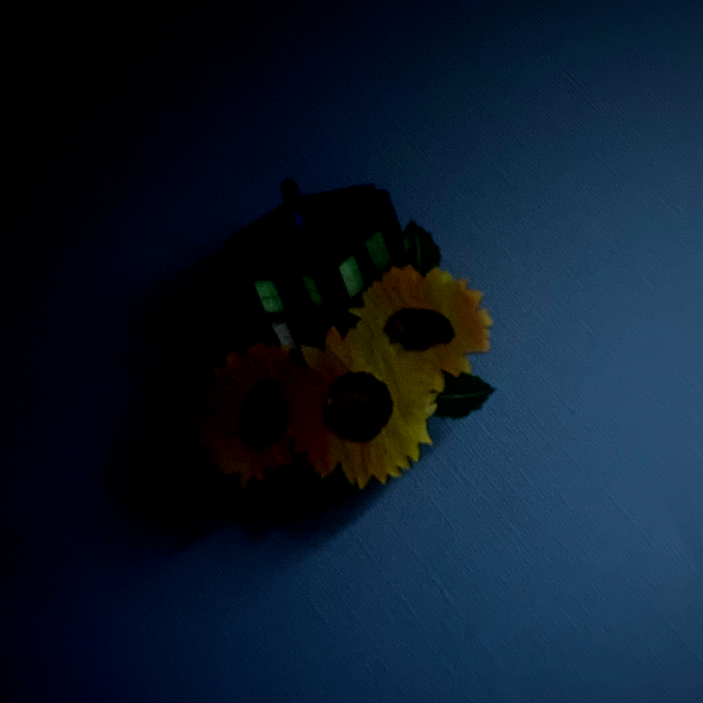 Sunflowers & Who Statement Brooch