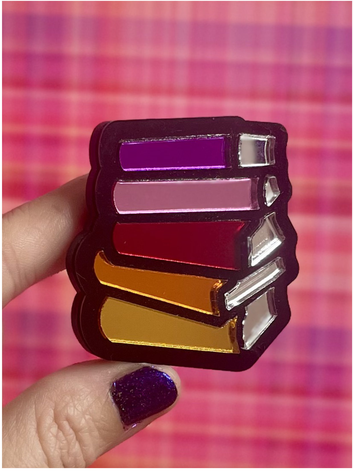 Bookstack Brooch-Pendant - Mirror Editions