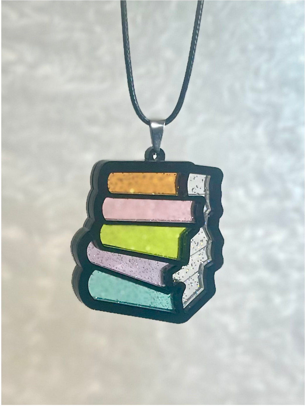 Bookstack Pendant - Jelly Glitter Editions
