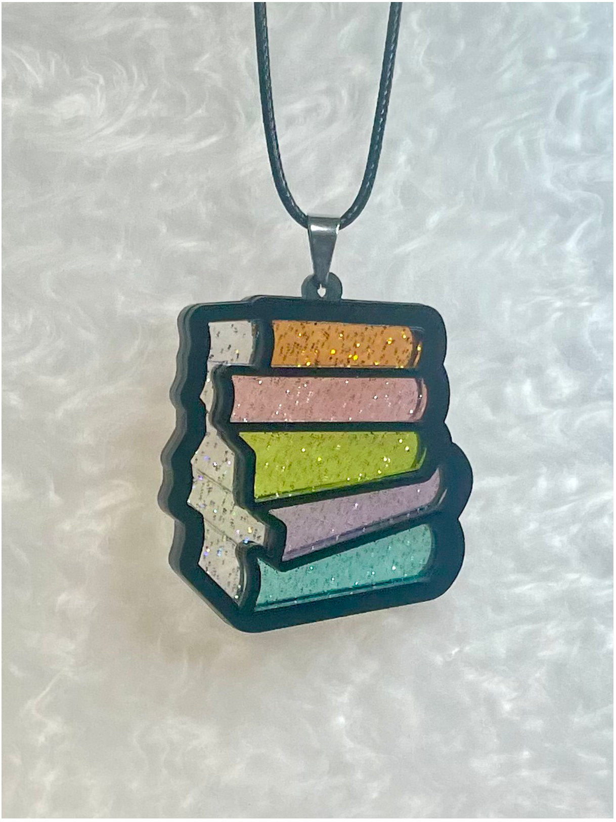Bookstack Pendant - Jelly Glitter Editions