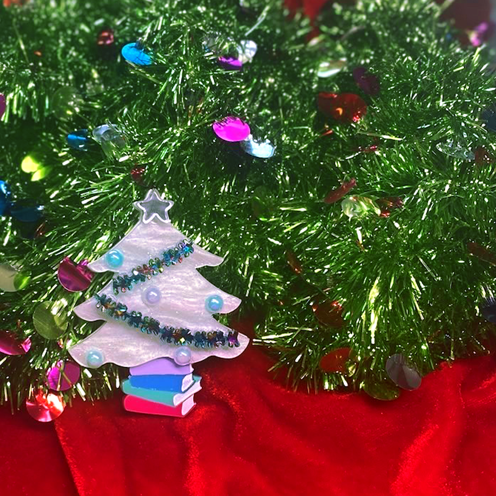 Minty Xmas Tree Brooch / Necklace / Ornament