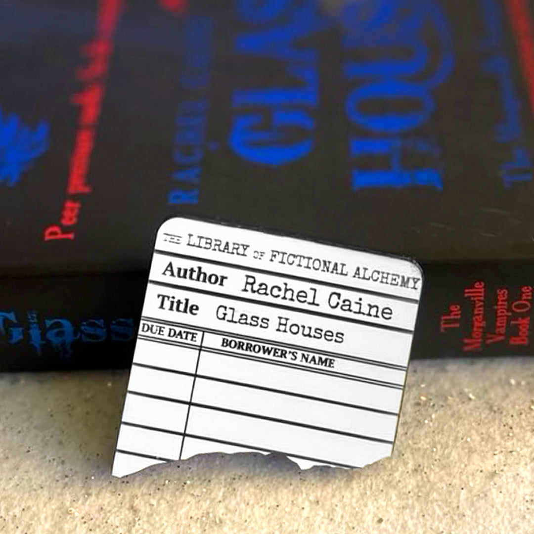 Library Borrowing Card Brooch - Customisable!