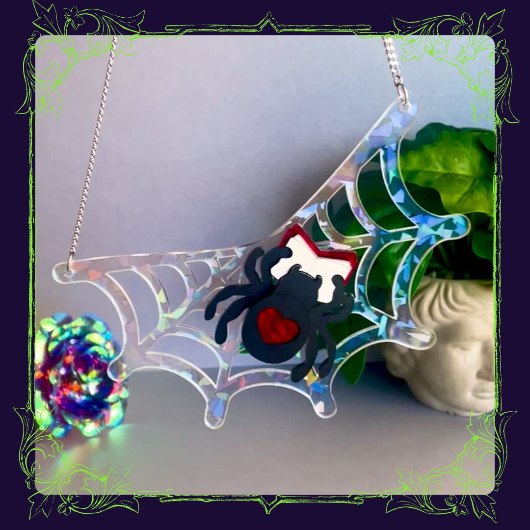 Madame Incy Wincy Reader Statement Necklace – Fictional Alchemy