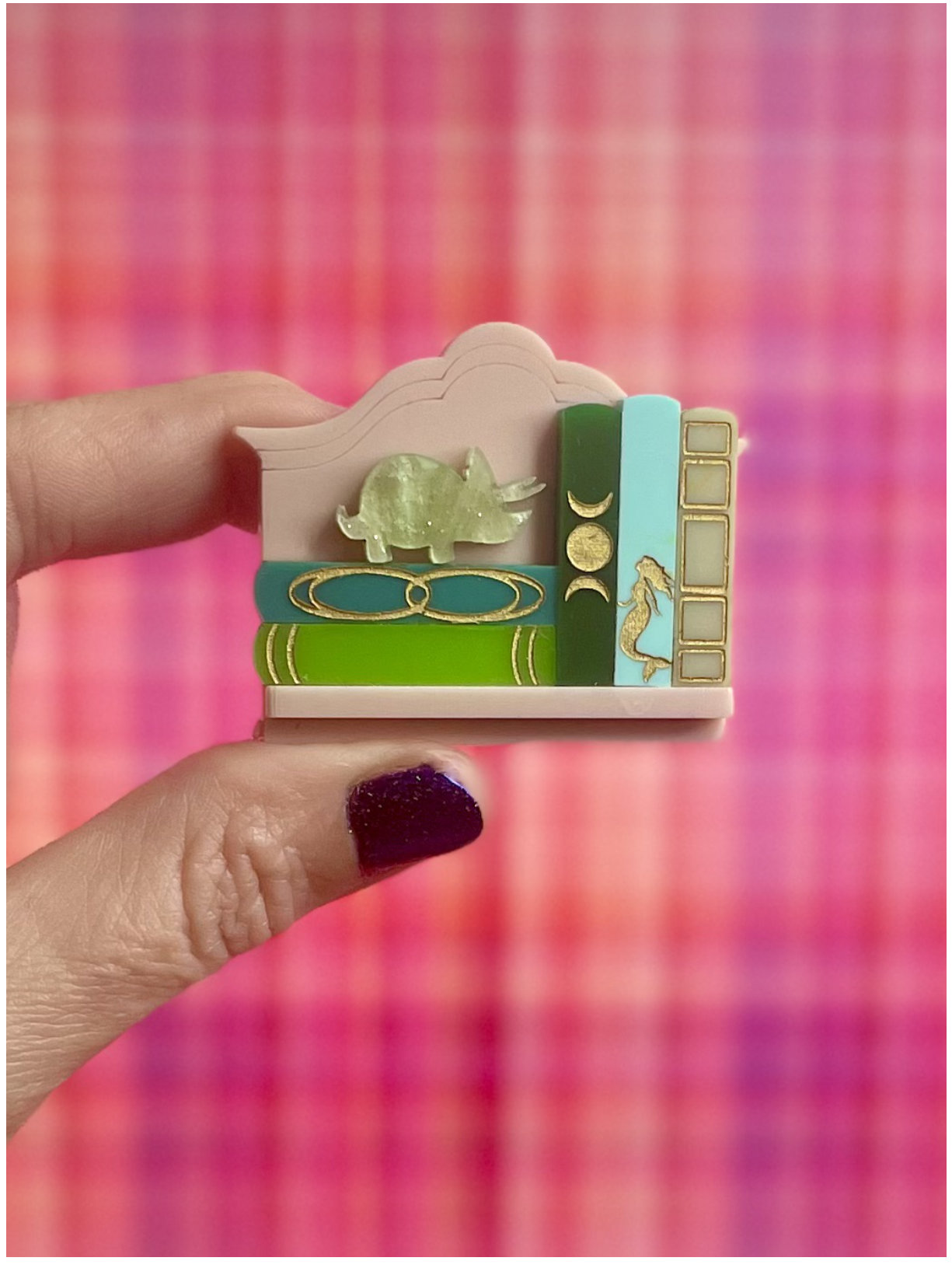 Mini-Library Shelf OOAK Brooches 2026 Edition #1
