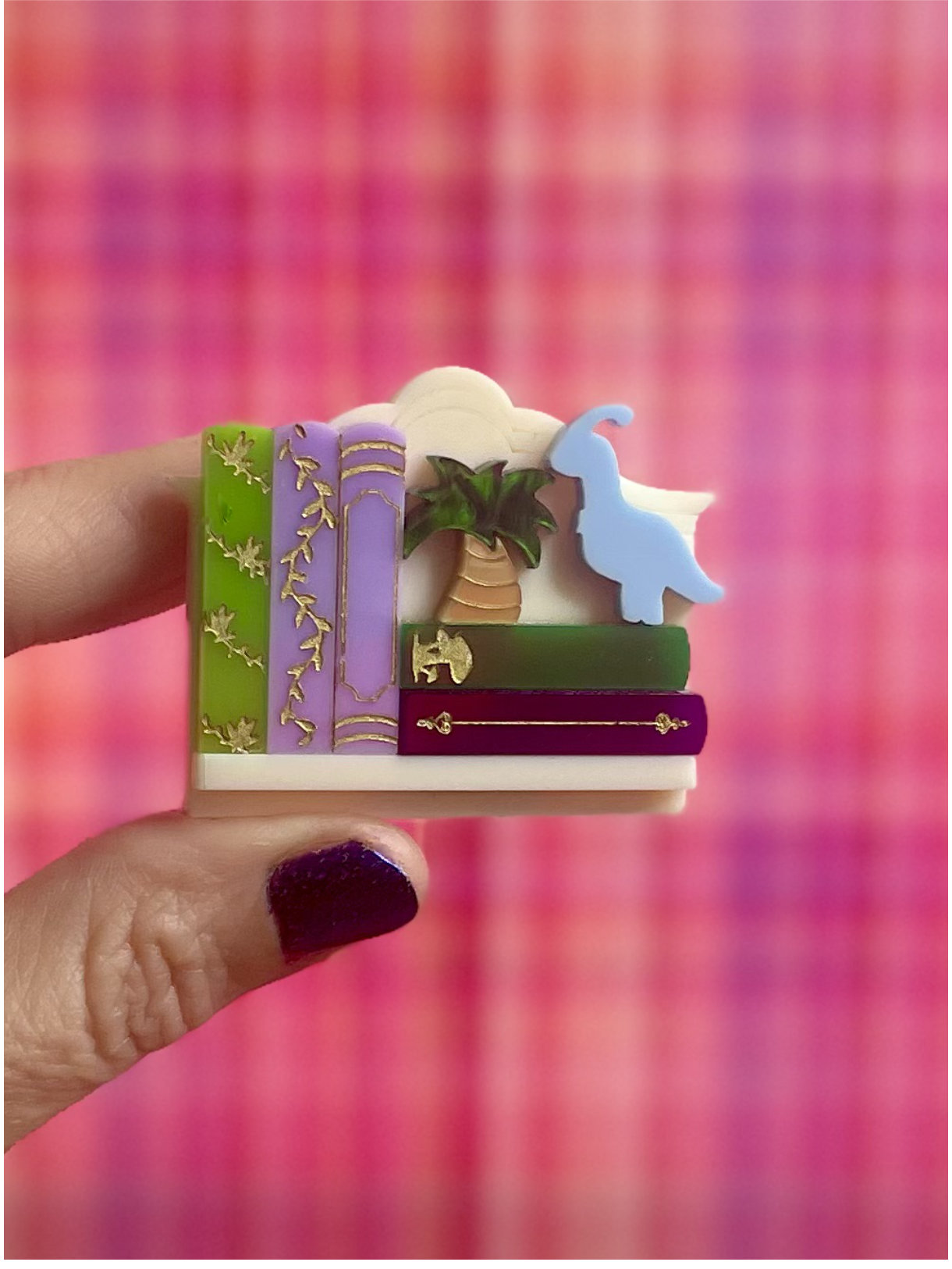 Mini-Library Shelf OOAK Brooches 2026 Edition #1