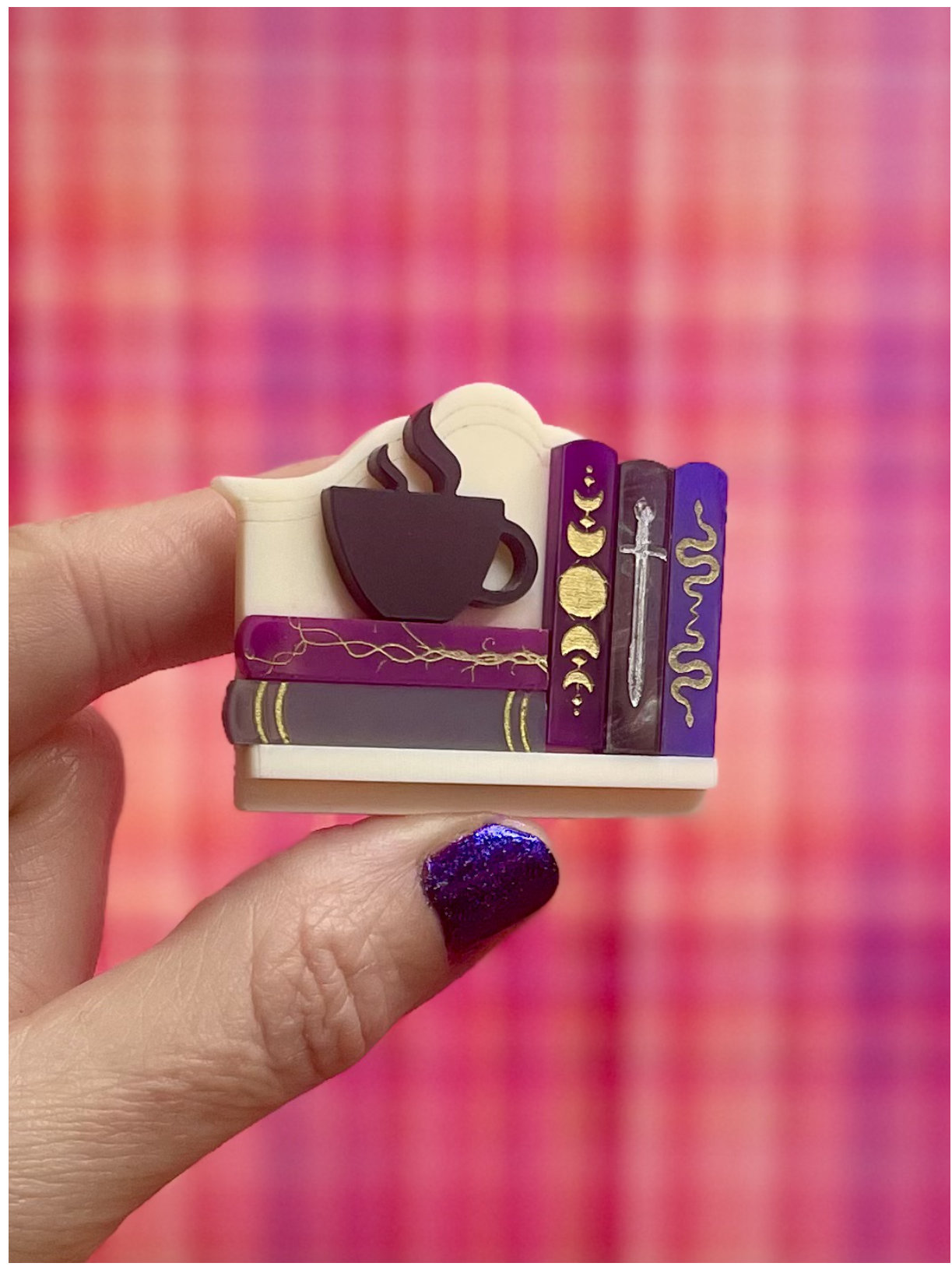Mini-Library Shelf OOAK Brooches 2026 Edition #1