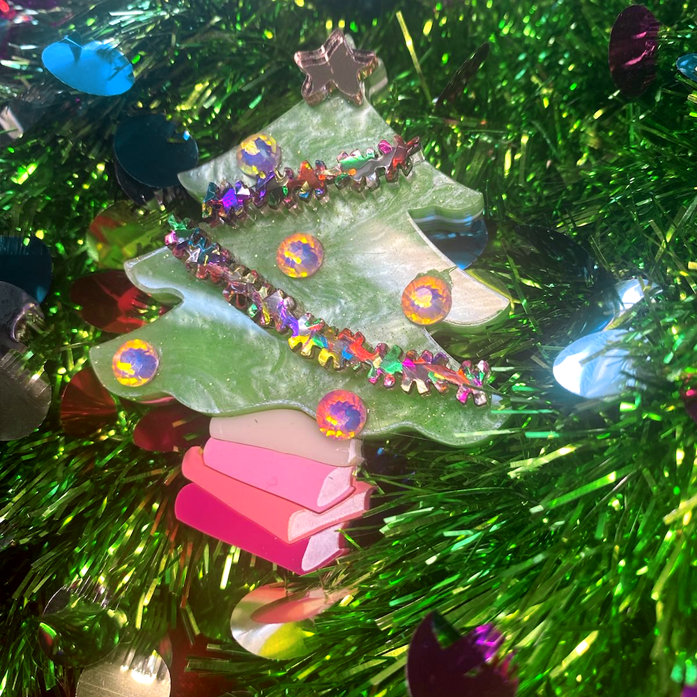 Minty Xmas Tree Brooch / Necklace / Ornament