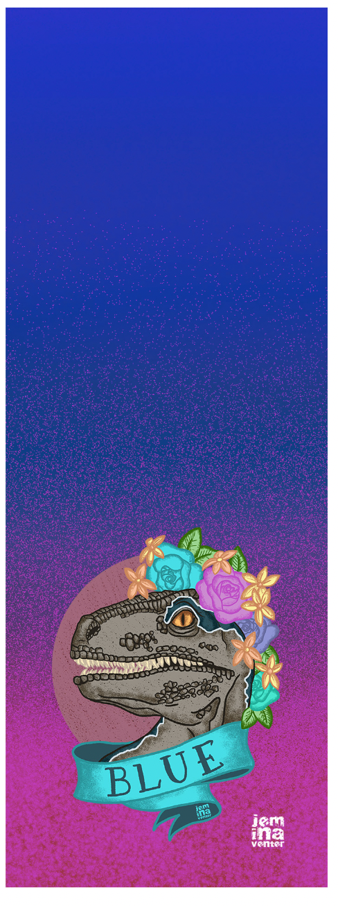 Blue Art Bookmark