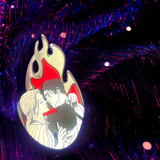 Officially Licensed: Manorian on Fire (Manon & Dorian) Brooch