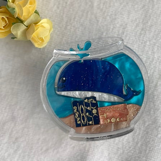 *NEW* Fishbowl Readers Brooch - Whale
